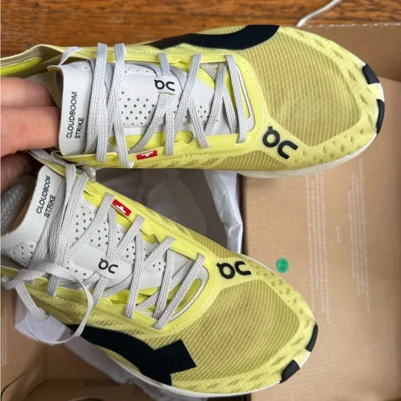 Brand New On Cloudboom Striking Yellow Running Shoes - Picture 4 of 7